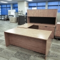 Sugar Maple U/C Suite Desk w/ Overhead & Pedestal Storage